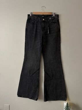 Express Black High-Rise Wide Leg Jeans